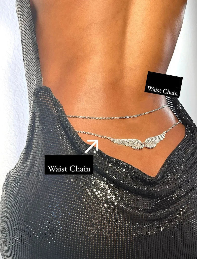 Waist Chain Angel Wings Body Chain Bikini Necklace Belly Chain Beach Jewelry Accessories Girl waist beads for women